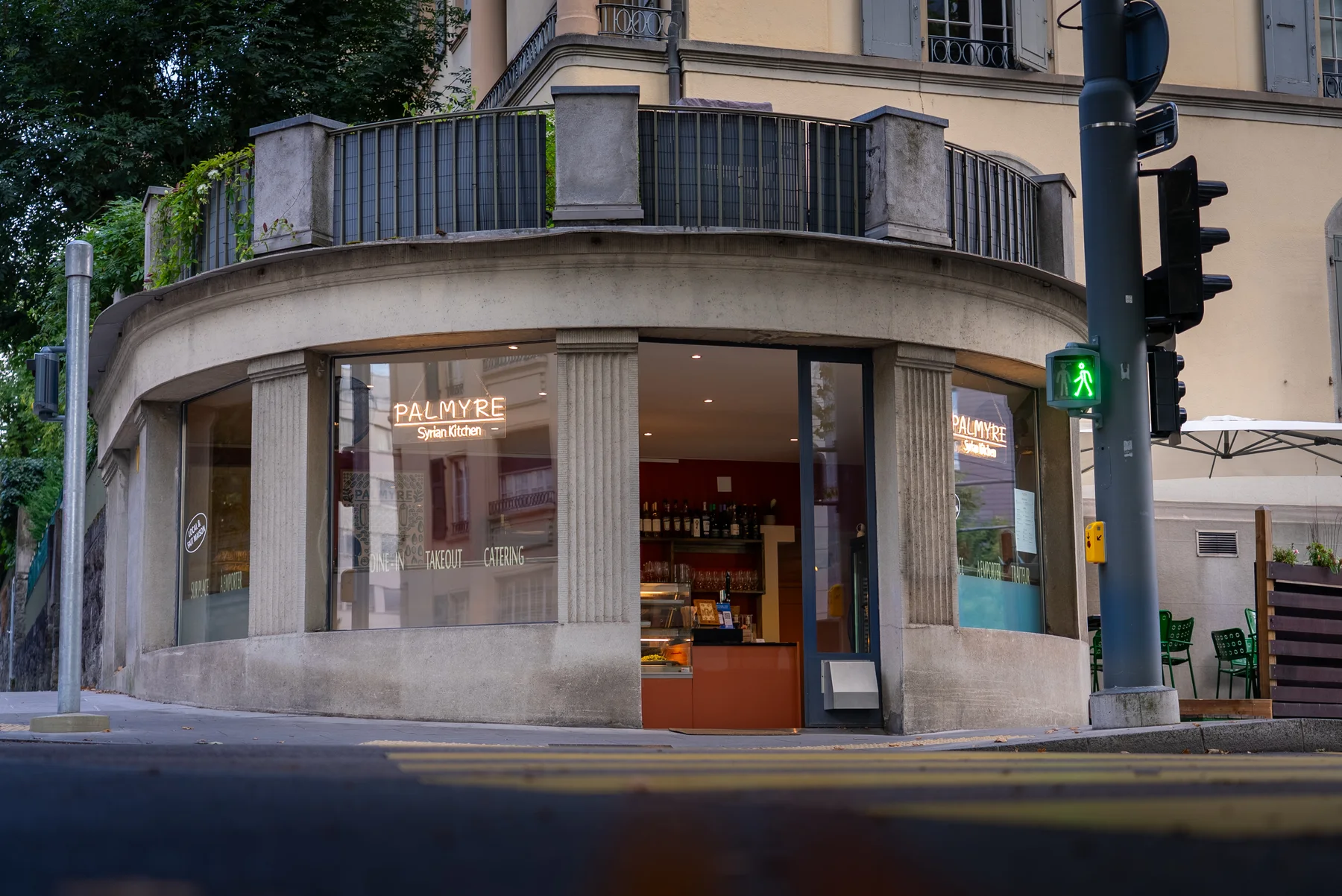 Façade du restaurant Palmyre à Champel